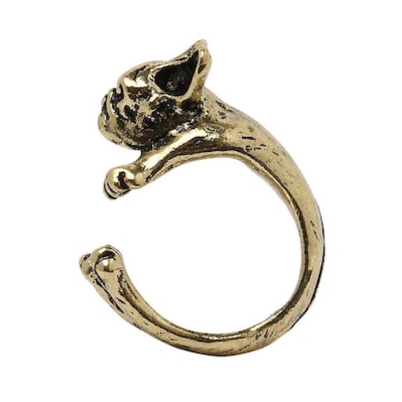 2 LEFT Dainty Gold ring Bulldog Wrap - Picture 4 of 5